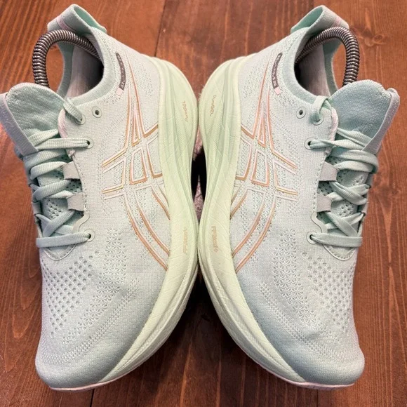 Asics Gel Nimbus 26 Womens Size 8D Wide Green Athletic Running Shoes Sneakers - Picture 6 of 8